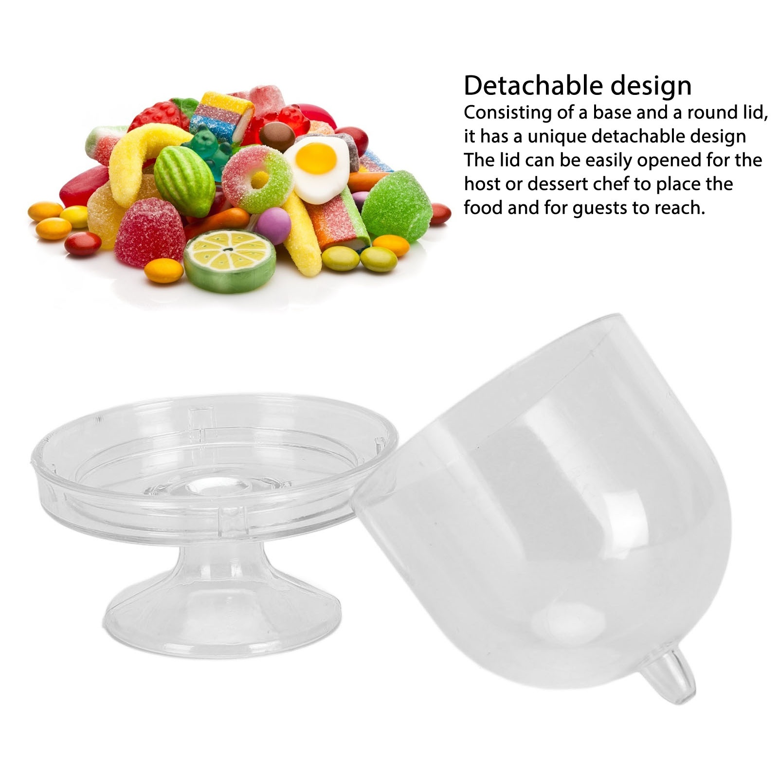 12pcs Mini Cake Plate with Lid - đánh giá và giá Plastic Dome Clear